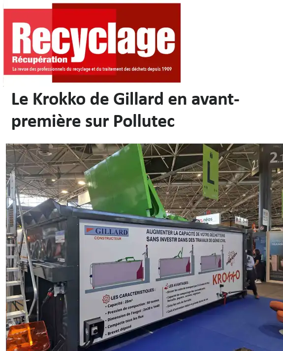 krokko-gillard-salon-pollutec-2023-avant-premiere-compacteur-decheterie-recyclage-recuperation